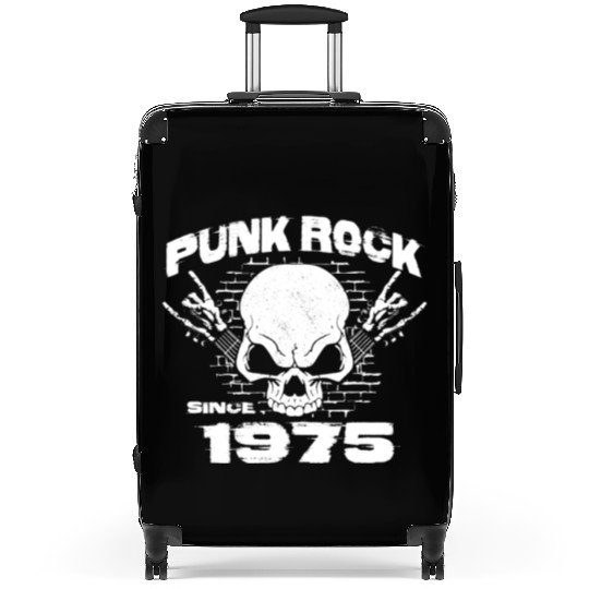 49th Birthday - Punk Rock Since 1975 Skull Rock Suitcases