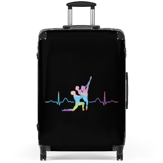 Ballet Dancer Heartbeat EKG Ballerina Suitcases