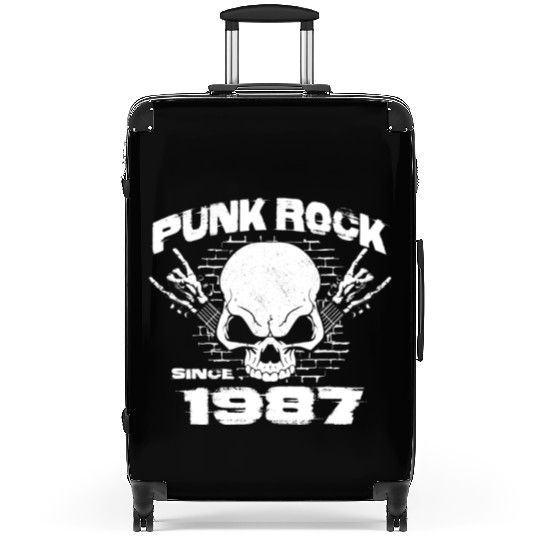 Punk Rock Since 1987 - Skull Rock Hands 37th Suitcases