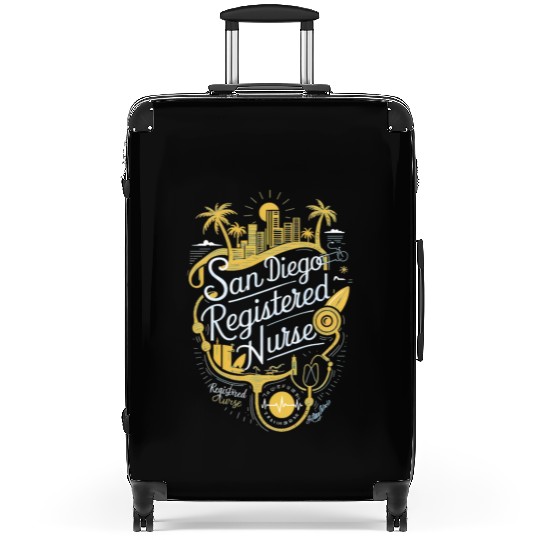 San Diego Registered Nurse Graphic Art Suitcases