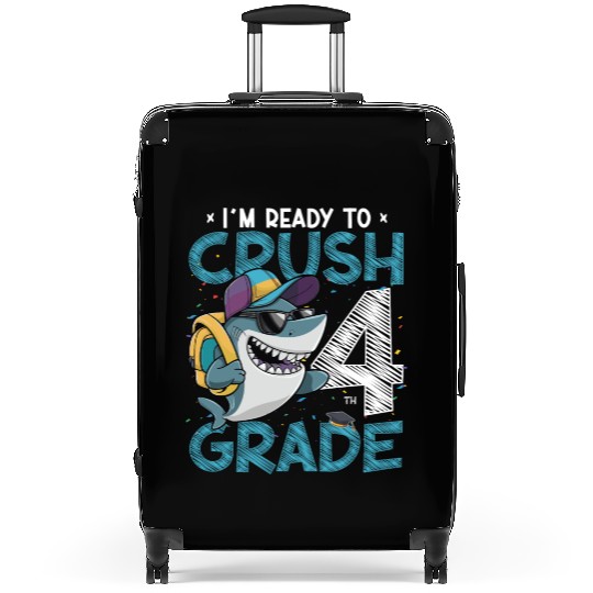I'm Ready To Crush 4th Grade Back To School Shark Suitcases