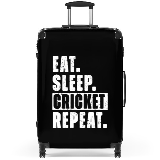 Cricket Fans Eat Sleep Cricket Repeat Suitcases