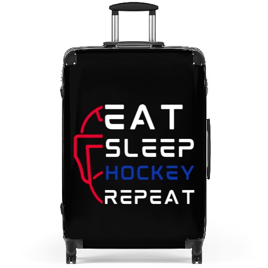 Eat Sleep Hockey Repeat For Hockey Player Coaches Suitcases