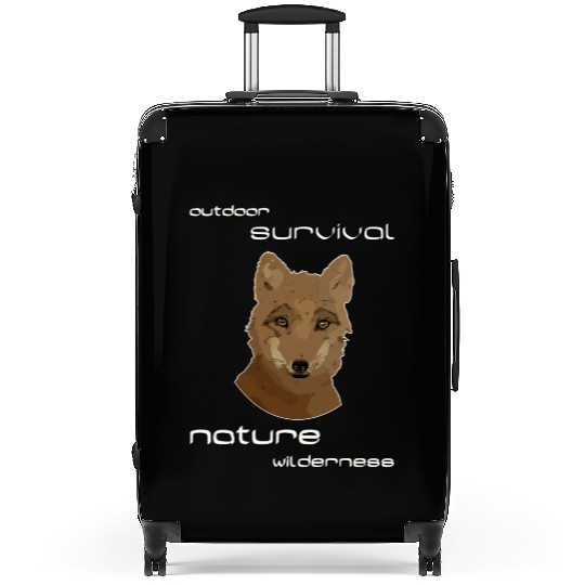 cute fox wilderness nature outdoor Suitcases