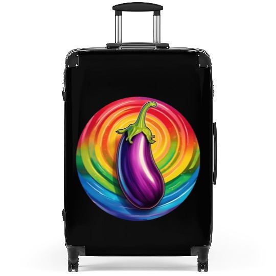 LGBTQ Eggplant Suitcases
