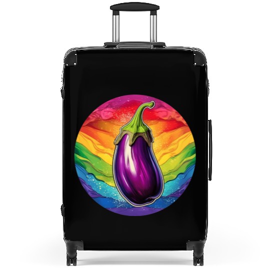 LGBTQ Eggplant Suitcases