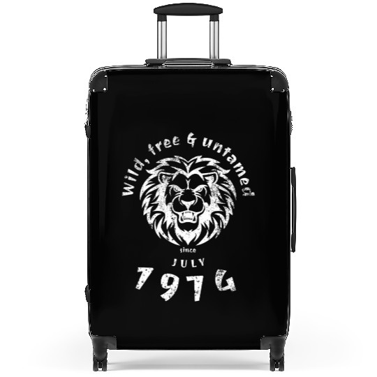 50th birthday Wild, free & untamed since 07/1974 Suitcases
