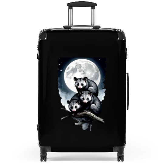 Opossum on Tree at Night Animals Lover Design Suitcases