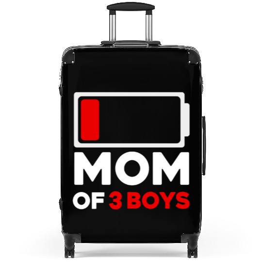 Tired Mom Of 3 Boys Low Battery Suitcases