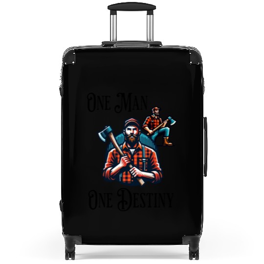 Lumberjack Destiny Funny Man Axe Suitcases