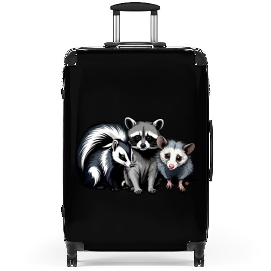 Cat Rat and Squirrel Animal Lover Funny Design Suitcases