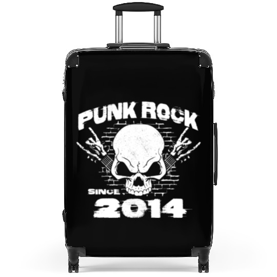 Punk Rock Since 2014 - Skull Rock Hands 10th Suitcases