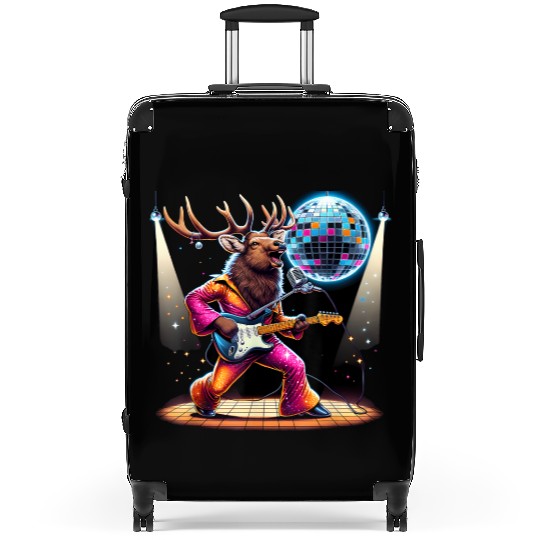 Disco Ball Guitar Elk Suitcases