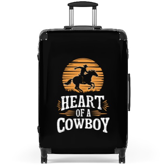 Cowboy Lifestyle Western Theme with Horses and Suitcases