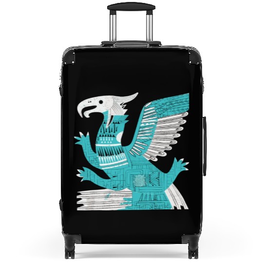 Aztec God Ancient Mythology Quetzalcoatl Suitcases