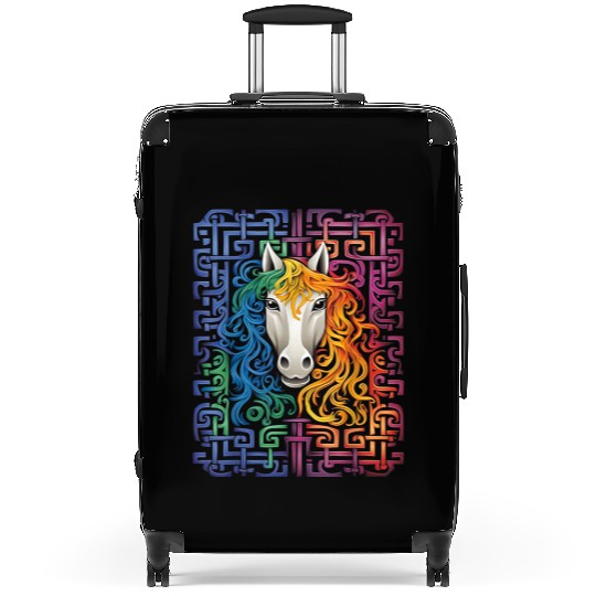 Mandala Animal Colorful Artwork Suitcases