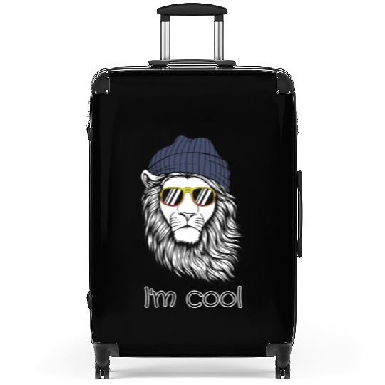 Cool Lion with Sunglasses - Stylish Animal Suitcases