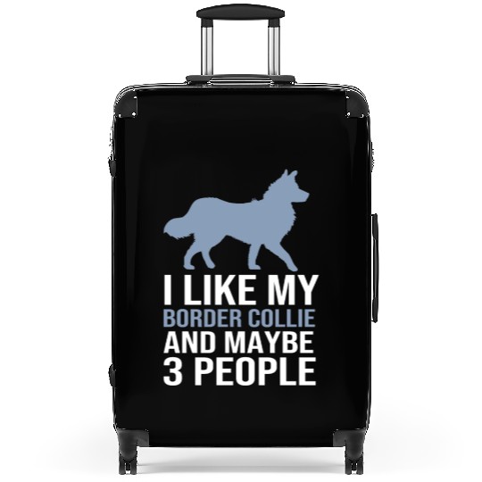 Funny Dog Lover Border Collie Suitcases