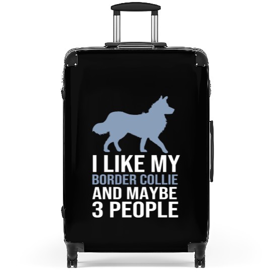 Funny Dog Lover Border Collie Suitcases