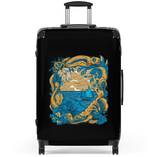 Sun Kissed Shores A Mediterranean Odyssey Suitcases