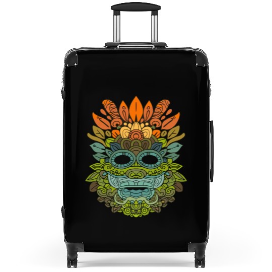 Maya God Mayan Mythology Itzamna Colorful Tribal Suitcases