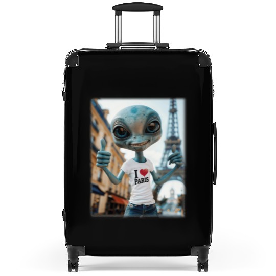A Alien in Paris. I love Paris Suitcases