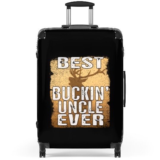 Funny Best Buckin' Uncle Ever Best Uncles deer Suitcases