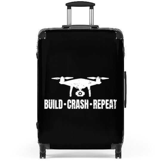 drone build crash repeat drone pilot Suitcases