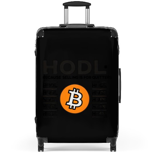 HODL Bitcoin Crypto Design Suitcases