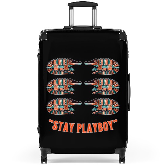 Stylish Playboy with Crocodile Suitcases