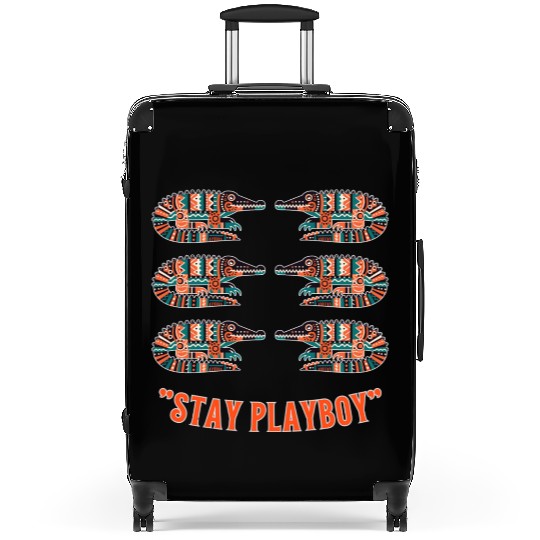 Stylish Playboy with Crocodile Suitcases