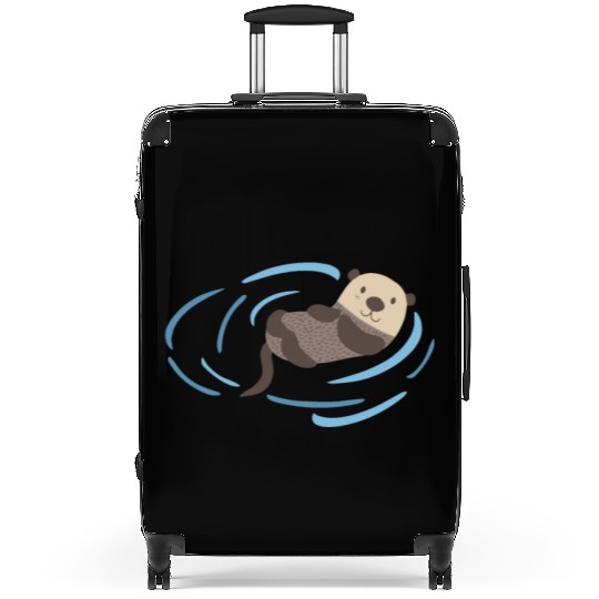 Sea Otter In Water Cute Lutra Animal Lover Funny Suitcases