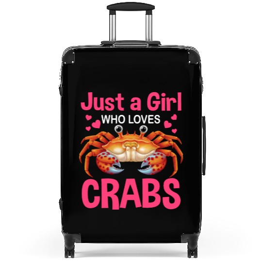 Crab Animal Lover Gift Just A Girl Who Loves Crabs Suitcases