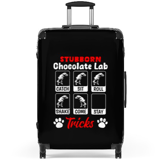 Labrador STUBBORN CHOCOLATE LAB TRICKS Suitcases