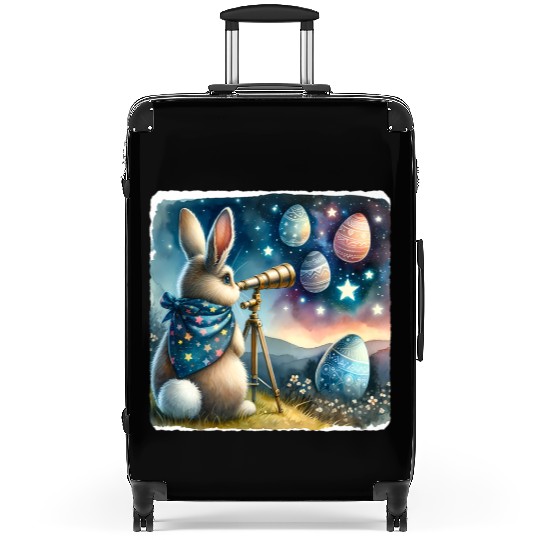 Rabbit Gazing Stars Festive Premium Suitcases