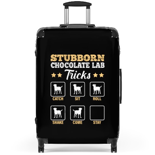 Labrador STUBBORN CHOCOLATE LAB TRICKS Suitcases