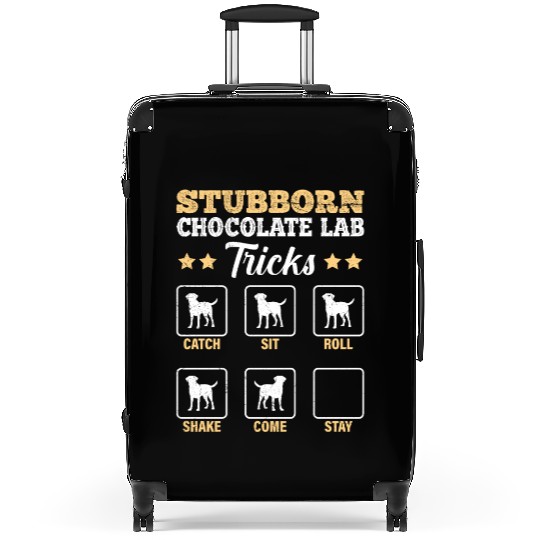 Labrador STUBBORN CHOCOLATE LAB TRICKS Suitcases