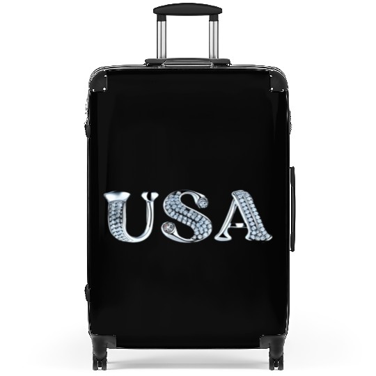 USA National American Flag 4th Of July Suitcases