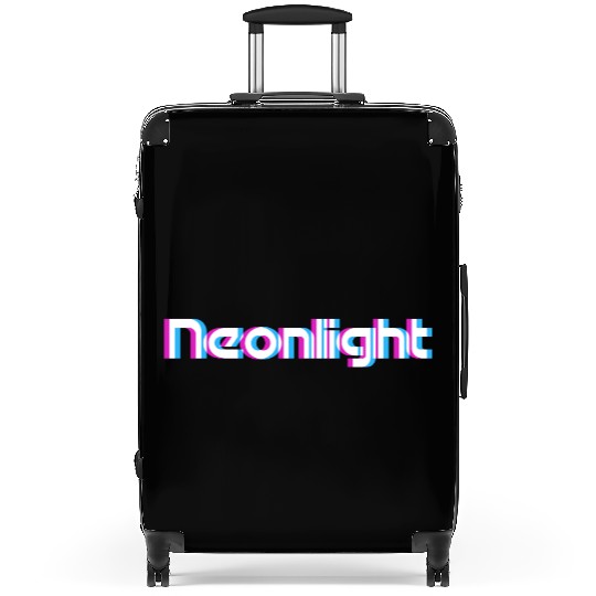 Neonlight – Bold Retro Neon Typography Design Suitcases