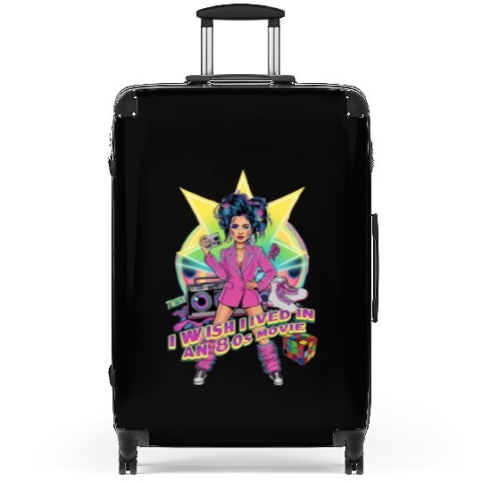 80s woman I wish I lived in an 80s movie Suitcases