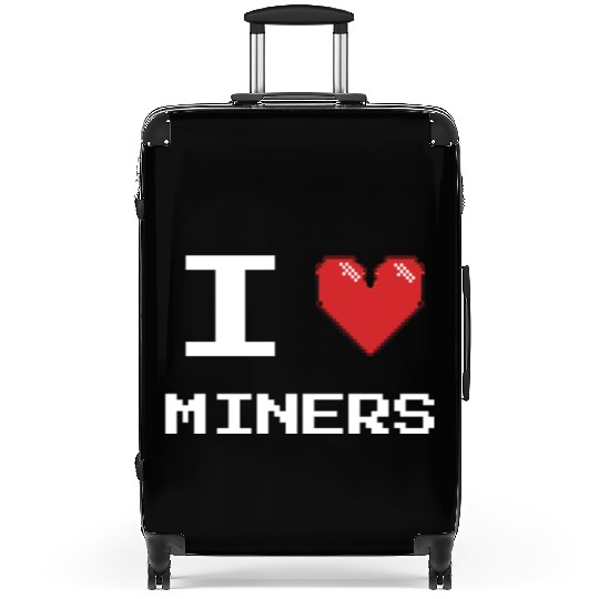 I love Miners Miner Mining Gamer Crypto Suitcases