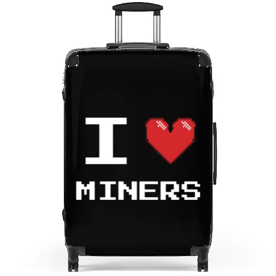 I love Miners Miner Mining Gamer Crypto Suitcases