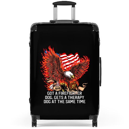 Gets a Firefighter Dog Therapy Dog Fire Department Suitcases