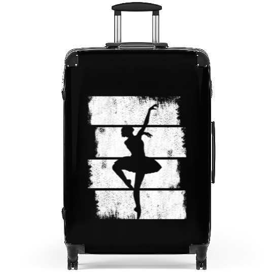 Female Ballet Dancer Drawing Suitcases