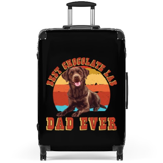 Brown Labrador BEST CHOCOLATE LAB DAD EVER Men Suitcases