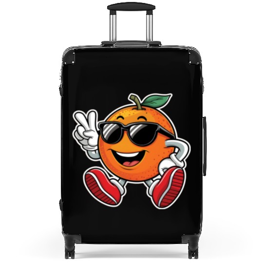 Funny Orange Fruit Relaxing Suitcases