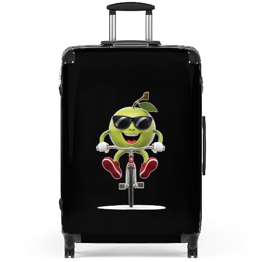 Guava Cycling On Bike Realistic Suitcases