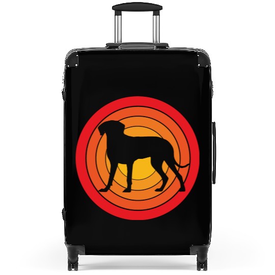 Retro Sunset Weimaraner Dog Silhouette Suitcases