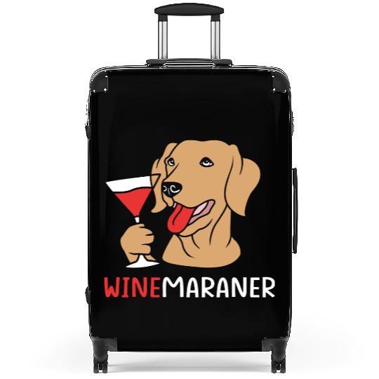 Winemaraner Dog Mom Wine Lover Funny Weimaraner Suitcases