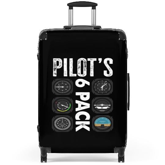 Pilots 6 Pack Funny Pilot Suitcases